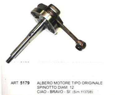 ART.5179 ALBERO MOTORE TIPO ORIGINALE SPINOTTO diam.12 mm. SI' -CIAO-BRAVO ART.5179 ALBERO MOTORE TIPO ORIGINALE SPINOTTO diam.12 mm. SI' -CIAO-BRAVO